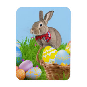 Cute Easter Bunnyfor a positive mood Magnet