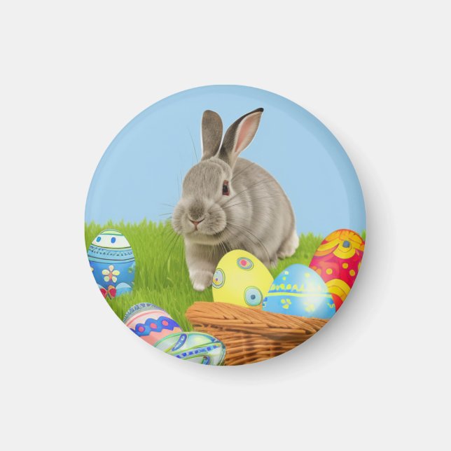 Cute Easter Bunnyfor a positive mood   Magnet (Front)