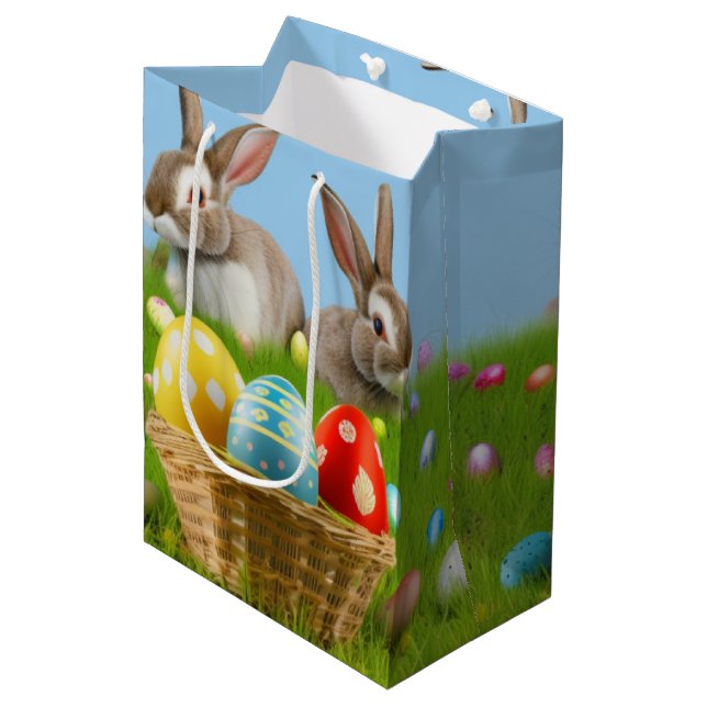Cute Easter Bunnyfor a positive mood       Medium Gift Bag (Front Angled)