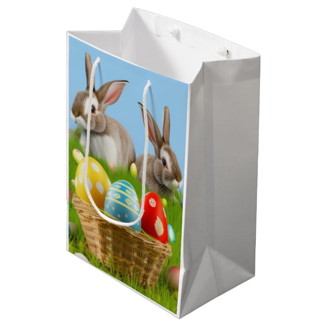 Cute Easter Bunnyfor a positive mood      Medium Gift Bag (Front Angled)
