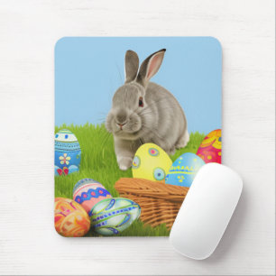 Cute Easter Bunnyfor a positive mood   Mouse Pad