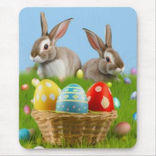 Cute Easter Bunnyfor a positive mood     Mouse Pad
