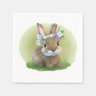 Cute Easter Bunnyfor a positive mood  Napkin