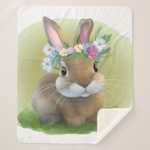 Cute Easter Bunnyfor a positive mood  Sherpa Blanket
