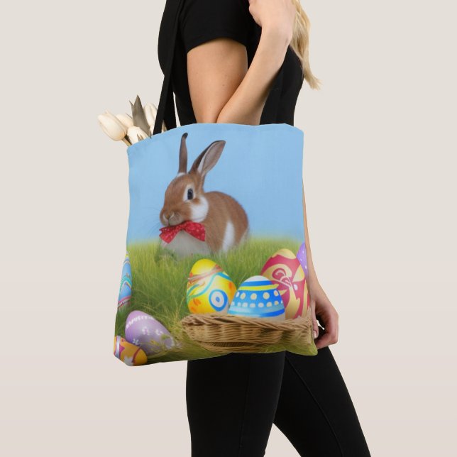 Cute Easter Bunnyfor a positive mood  Tote Bag (Close Up)