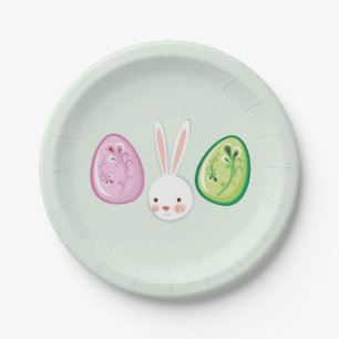 Cute Easter Bunnyy Egg Hunt & Brunch Paper Plates