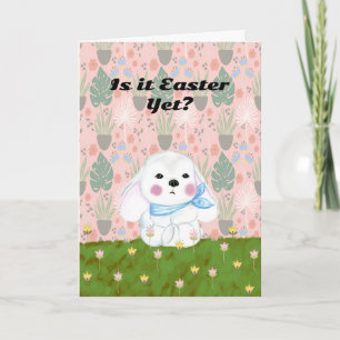 Cute Easter Card with Bunny for Child