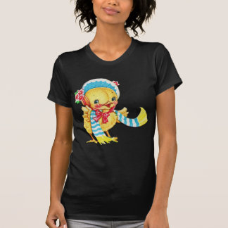 Cute Easter Chic on Black T Shirt