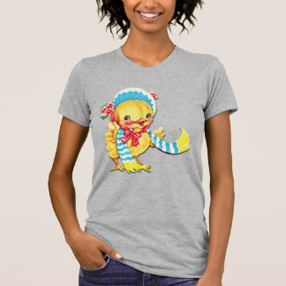 Cute Easter Chic on Grey T Shirt