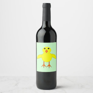 Cute Easter Chick Bottle Labels