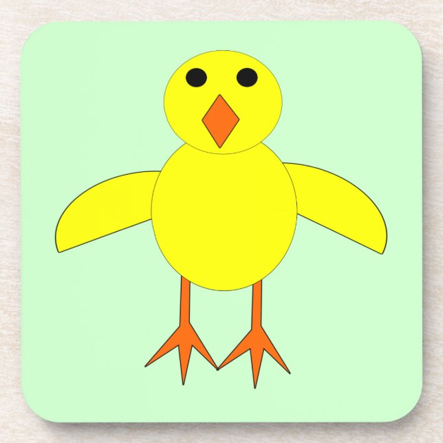 Cute Easter Chick Coaster (Front)