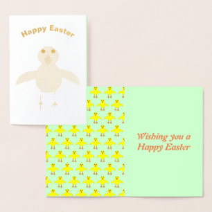 Cute Easter Chick Foil Card