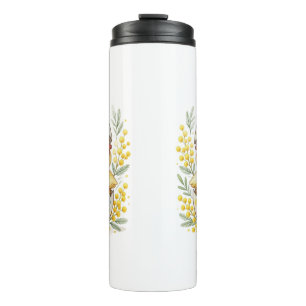 Cute Easter Chick Glasses Mimosa Bloom Thermal Tumbler