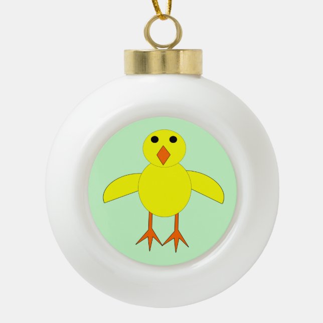 Cute Easter Chick Ornament (Front)