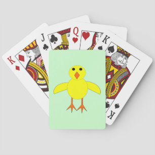 Cute Easter Chick Playing Cards