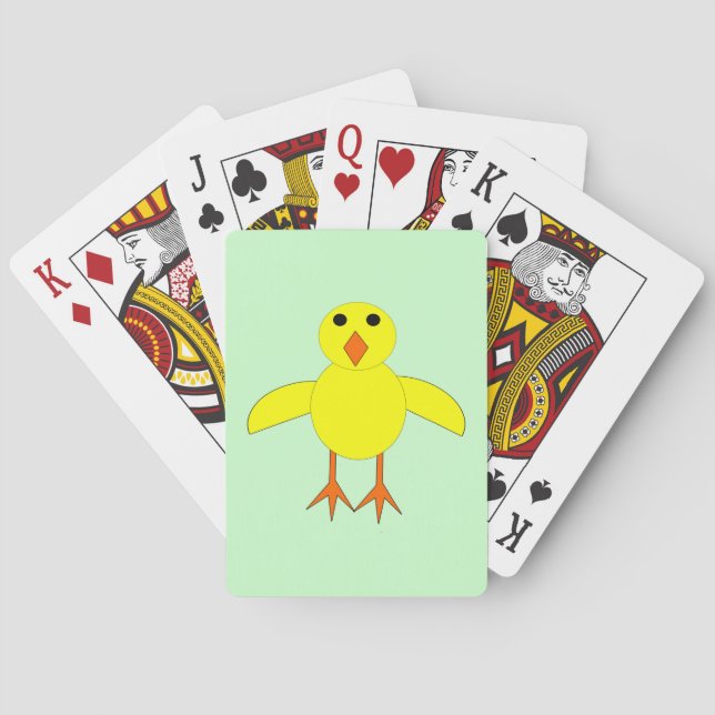 Cute Easter Chick Playing Cards (Back)