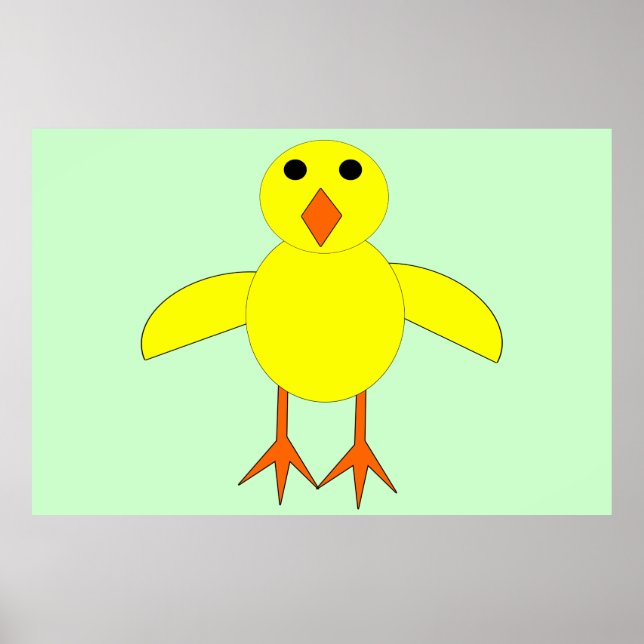 Cute Easter Chick Poster (Front)