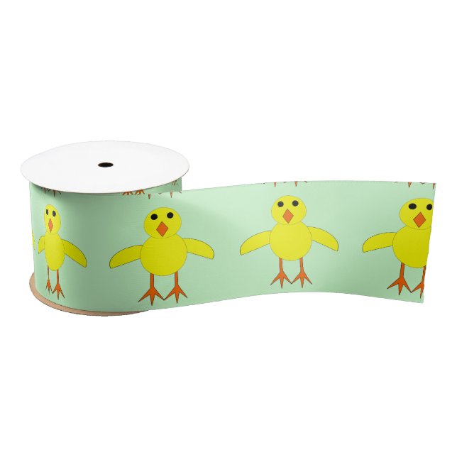 Cute Easter Chick Ribbon Satin Ribbon (Spool)