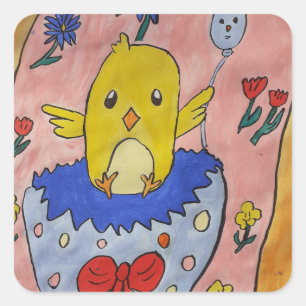 Cute Easter Chick Sticker