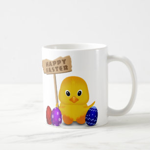 Cute Easter Chick with Sign - Mug