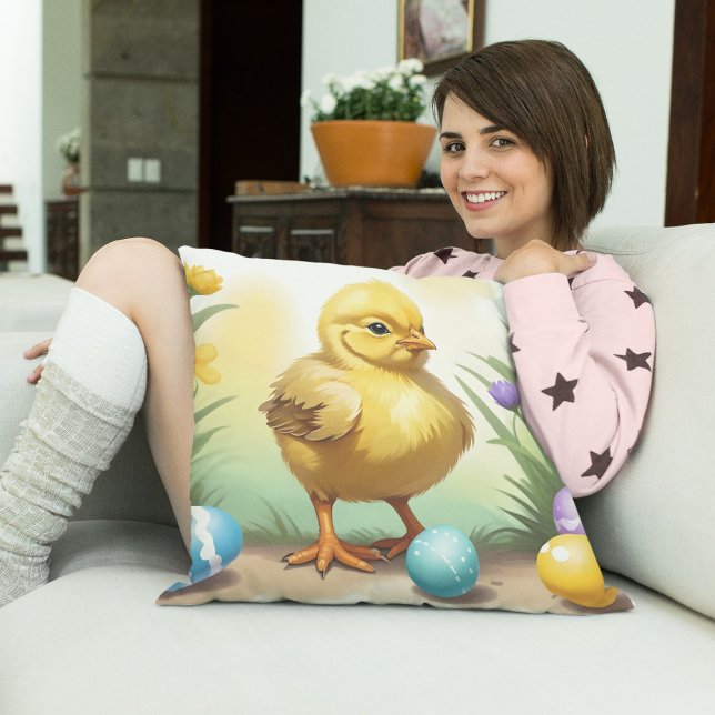 Cute Easter Chicken 1, Easter Cushion (Creator Uploaded)