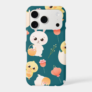 Cute Easter Chicks & Bunnies Seamless Pattern
