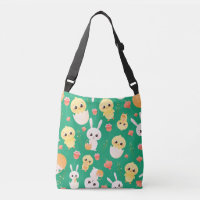 Cute Easter Chicks & Bunnies Seamless Pattern  Orn