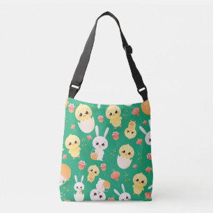 Cute Easter Chicks & Bunnies Seamless Pattern  Orn Crossbody Bag