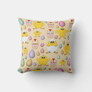 Cute Easter Chicks Pattern   Cushion