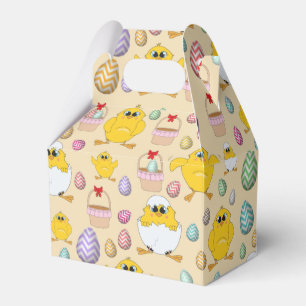 Cute Easter Chicks Pattern Favour Box