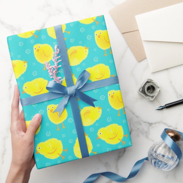 Cute Easter Chicks Pattern Wrapping Paper (Gifting)