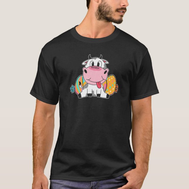 Cute Easter Cow T-Shirt (Front)