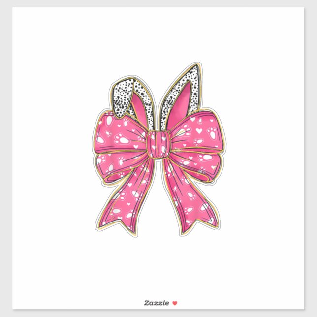Cute Easter Day Coquette Bow Bunny Rabbit Womens G (Sheet)