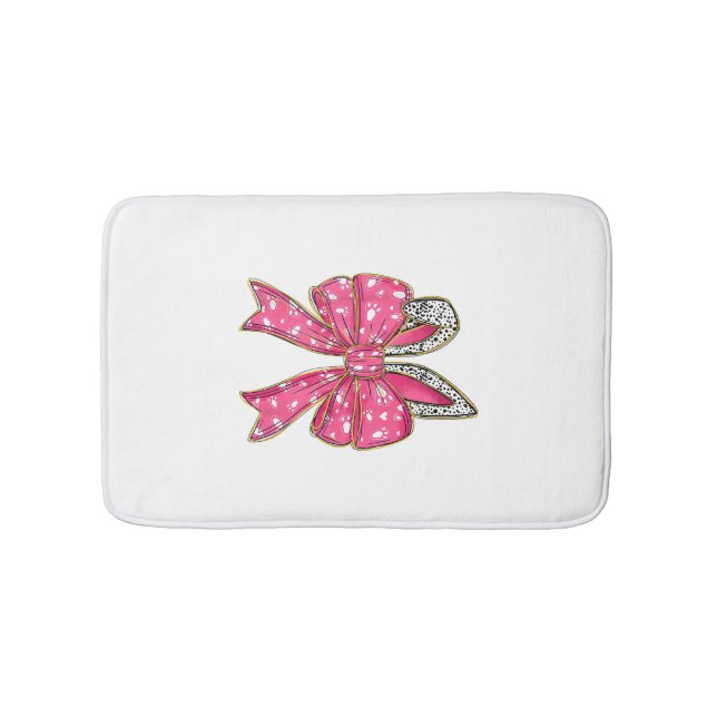 Cute Easter Day Coquette Bow Bunny Rabbit Womens G Bath Mat (Front)