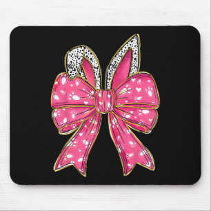 Cute Easter Day Coquette Bow Bunny Rabbit Womens G Mouse Pad