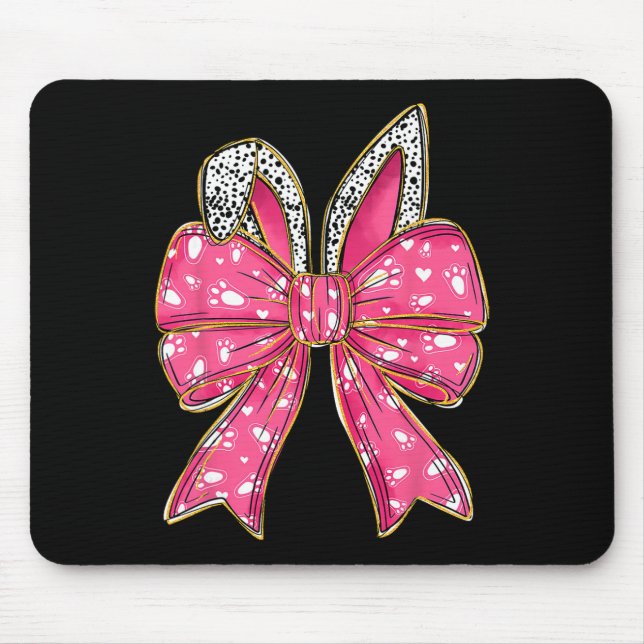 Cute Easter Day Coquette Bow Bunny Rabbit Womens G Mouse Pad (Front)