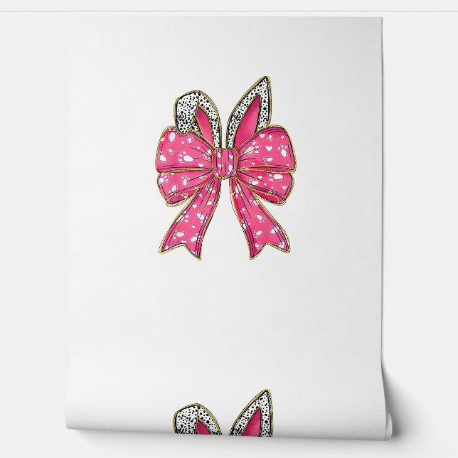 Cute Easter Day Coquette Bow Bunny Rabbit Womens G Wallpaper (Unrolling)