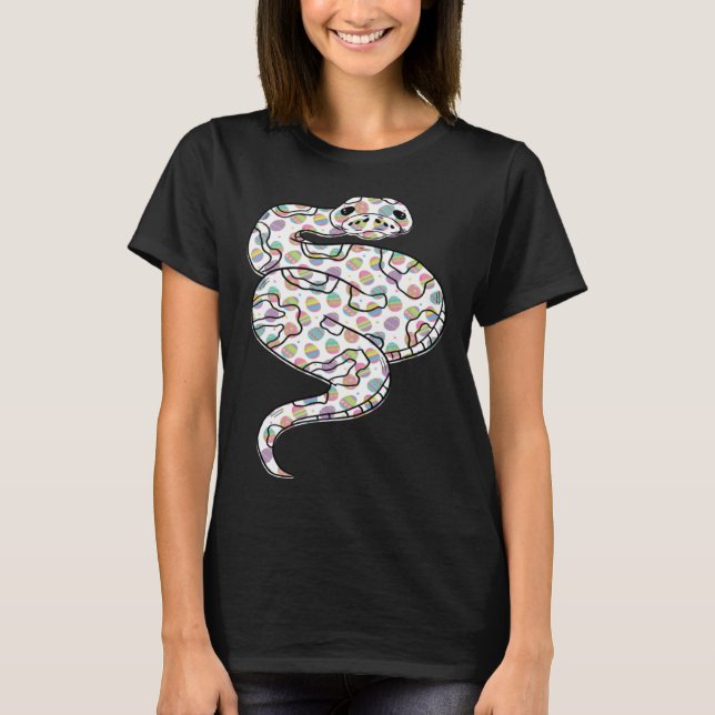 Cute Easter Egg Ball Python  Easter Day 2023 T-Shirt (Front)