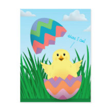 Cute Easter Egg Chick Hatch