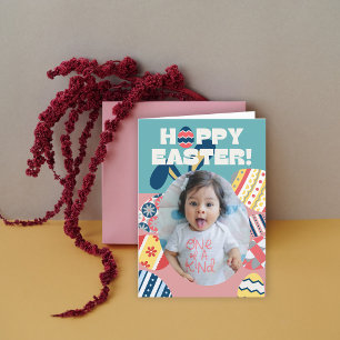Cute Easter Egg Custom Photo Holiday Card
