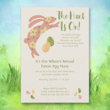 Cute Easter Egg Hunt Invitation