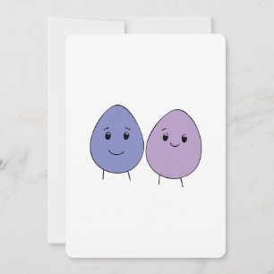 Cute Easter Eggs Holiday Card