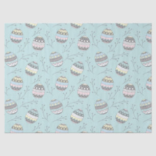 Cute Easter eggs pastel colours Tissue Paper