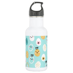 Cute Easter Eggs Pattern Kawaii Pastel Eggs 532 Ml Water Bottle
