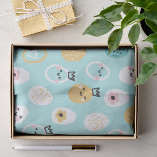 Cute Easter Eggs Pattern Kawaii Pastel Eggs  Tissue Paper