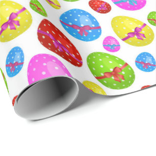 Cute Easter eggs pattern party wrap Wrapping Paper