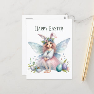 Cute Easter Fairy add text  Postcard