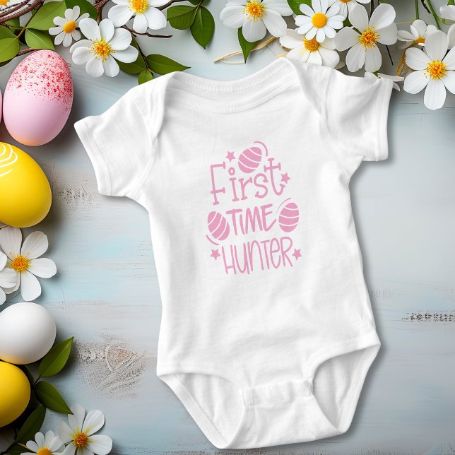 Cute Easter First Time Egg Hunter Baby Bodysuit (Cute Easter First Time Egg Hunter Baby Bodysuit)