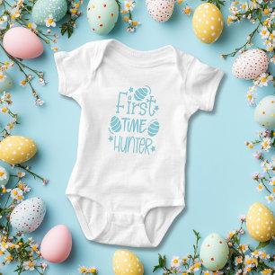 Cute Easter First Time Egg Hunter  Baby Bodysuit