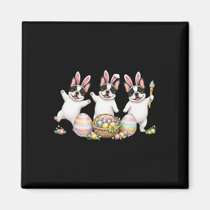 Cute Easter French Bulldog Bunny Ears Eggs Kawaii Magnet